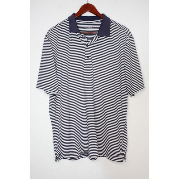 UNTUCKit Striped Polo Shirt Men's XL Golf Travel Stretch Casual Relaxed Fit - Picture 1 of 11